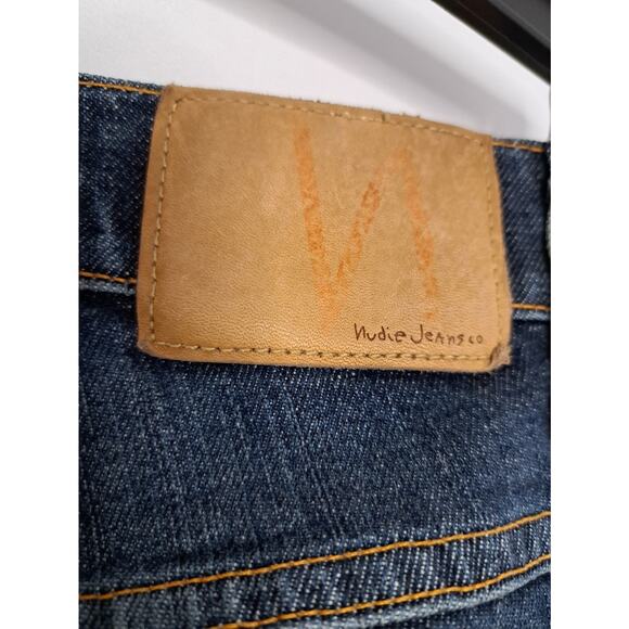Nudie Jeans Womens Size 30 Straight Leg Blue Denim Organic Ethical Sustainable - Picture 4 of 14